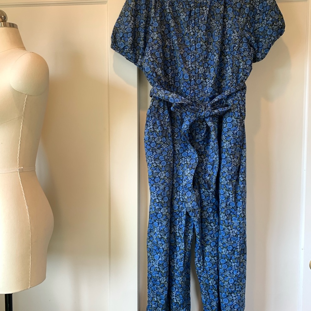 GAP Blue Floral Jumpsuit